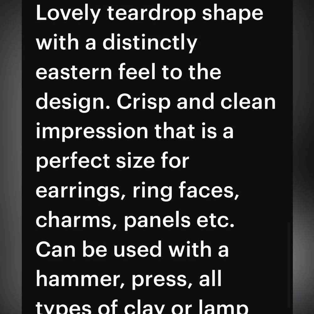 Teardrop Floral Steel Impression Die